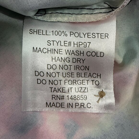 Uzzi Shirt Mens L Red Black Abstract Hawaiian Tie-Dye Button Up Short Sleeves - Picture 7 of 8